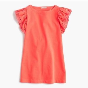 Crew Cuts girls embroidered ruffle sleeve dress